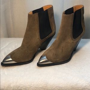 Isabel Marant Suede  Cap Toe Booties